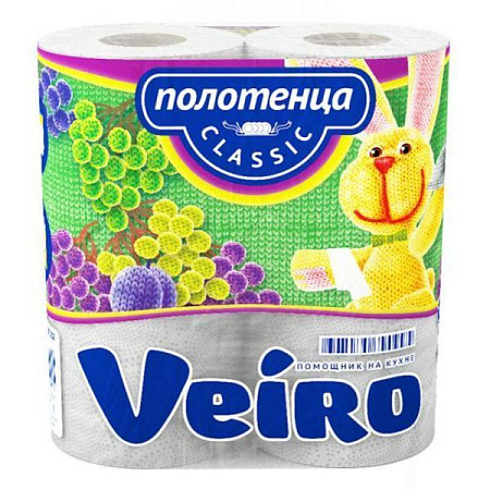 ✔️Veiro Полотенце бумажные 2рулона 2сл Classic - купить за  в г. Махачкале