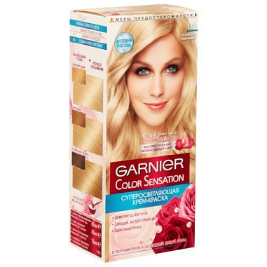 GARNIER Крем Краска COLOR SENSATION 111 Ультраблонд Платиновый от магазина МылоПорошок