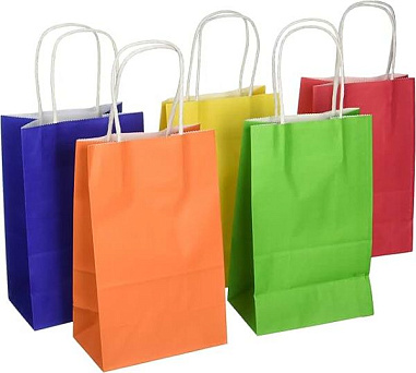 ✔️Пакет крафтовый средние цветные - купить за  в г. Махачкале