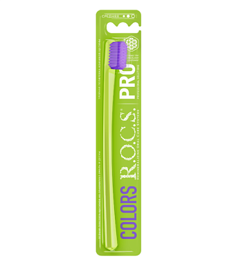 ✔️R.O.C.S. PRO Зубная щётка COLORS средняя/12 - купить за  в г. Махачкале