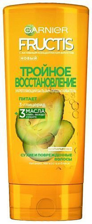 GARNIER Бальзам ФРУКТИС 387мл Тройное восстановление от магазина МылоПорошок