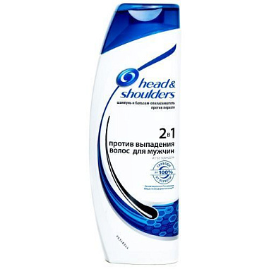 HEAD & SHOULDERS Шампунь 400мл против перхоти 2в1 Против выпадения волос из-за ломкости для мужчин  от магазина МылоПорошок