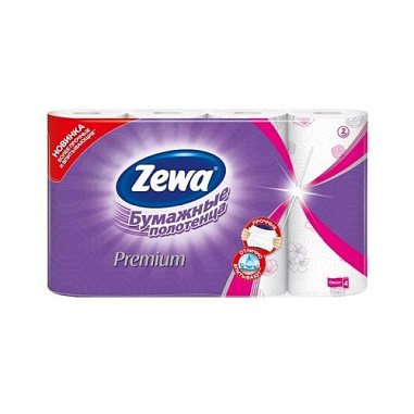 ✔️ZEWA Бумажные полотенце PREMIUM Декор 4рулона/5 - купить за  в г. Махачкале