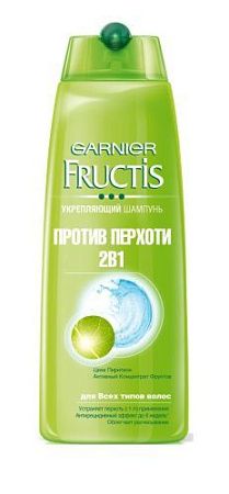 GARNIER Шампунь ФРУКТИС 250мл Против перхоти 2в1 Укрепляющий.  от магазина МылоПорошок
