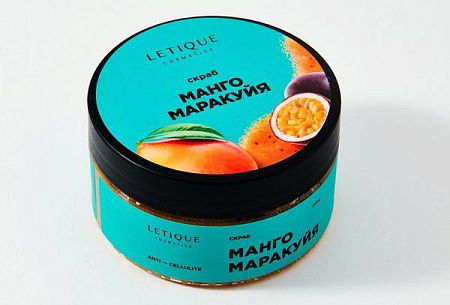 ✔️LETIQUE скраб д/тела 250гр Манго Маракуйя - купить за  в г. Махачкале