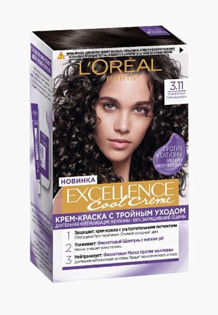 L'Oreal Paris Краски Excellence Крем 3.11 (ультрапепельный темно-каштановый) от магазина МылоПорошок