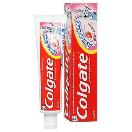 ✔️Зубная паста Colgate 50мл Детская заяц со вкусом клубники - купить за  в г. Махачкале