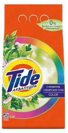 ✔️TIDE Авт СМС порошк.Color с ароматом сибирских трав 3кг / - купить за  в г. Махачкале