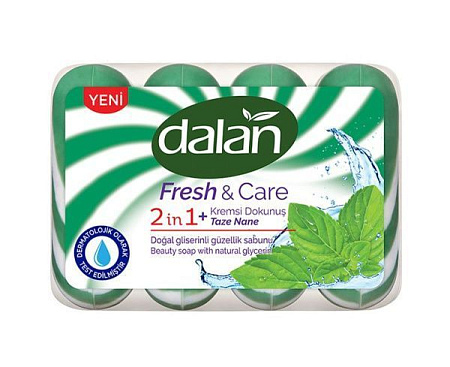 Dalan Fresh&Care 2в1 туалетное мыло 4шт/90гр Свежая мята от магазина МылоПорошок