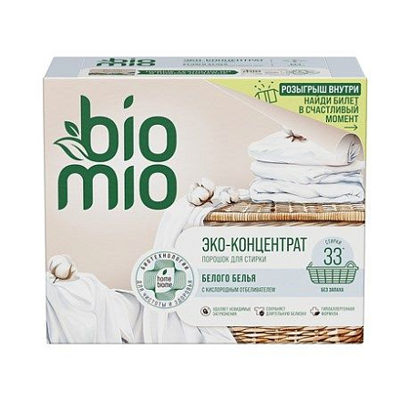 ✔️BioMio Порошок д/стирки 1кг WHITE - купить за  в г. Махачкале