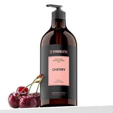 SYNERGETIC Парфюмированное ж/мыло 380мл Cherry от магазина МылоПорошок