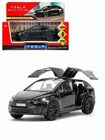 ✔️Машина металл tesla model x plaid 12см черный - купить за  в г. Махачкале