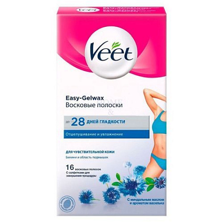 ✔️VEET  Полоски Easy-Gelwax д/ч/к Бикини/обл.подмышек 16шт - купить за  в г. Махачкале