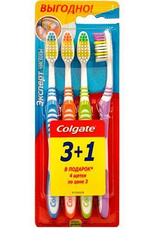 ✔️Зубная щетка Colgate средней жесткости Эксперт 3+1 Промо - купить за  в г. Махачкале