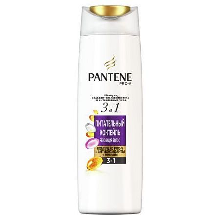 PANTENE Шампунь 360мл 3 в1 Питательный коктейль от магазина МылоПорошок