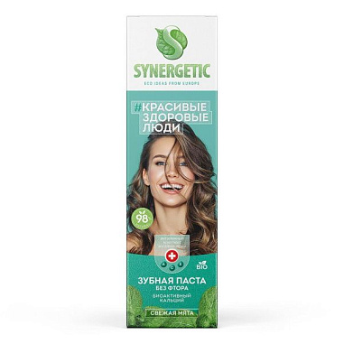 ✔️SYNERGETIC Зубн.паста Биоактивный кальций Свежая мята 100г - купить за  в г. Махачкале