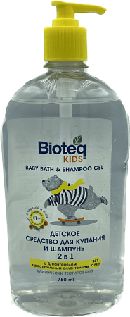 Bioteq kids Средство для купания и шампунь 2в1 750мл с пантенолом, от магазина МылоПорошок