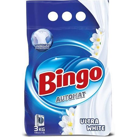 ✔️Bingo Стиральный порошок для белого белья 3кг - купить за  в г. Махачкале