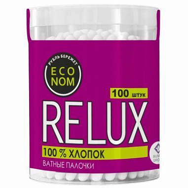 ✔️Relux ватные палочки 100шт (цилиндр) - купить за  в г. Махачкале