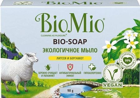 BioMio BIO-SOAP Экологичное мыло Литсея и бергамот 90гр от магазина МылоПорошок