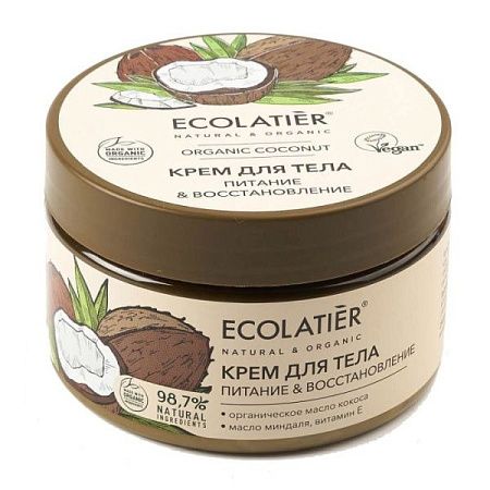 ✔️ECL GREEN Крем для тела Питание & Восстановление Серия ORGANIC COCONUT, 250 мл - купить за  в г. Махачкале