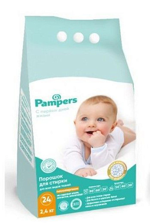 ✔️Pampers Порошок для стирки детского белья 2,4кг Заботливая мама/5 - купить за  в г. Махачкале