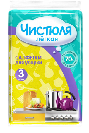 ✔️Чистюля Салфетки вискозные 3шт/36 - купить за  в г. Махачкале