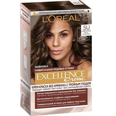 L'Oreal Paris Краски Excellence Крем 5U (Универсальный Светло-к) от магазина МылоПорошок