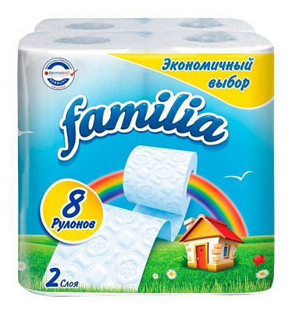 ✔️FAMILIA туалетная бумага 2-хслой Радуга 8шт/6 - купить за  в г. Махачкале