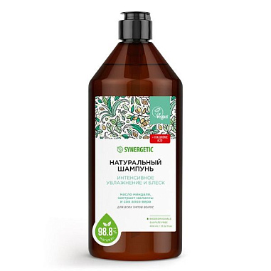 SYNERGETIC Шампунь д/волос 400мл Интенсивное увлажнение и блеск волос  от магазина МылоПорошок