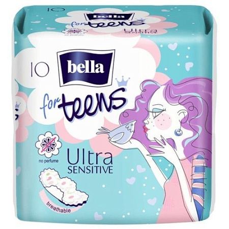 ✔️BELLA Прокладки 10шт For teens Ultra Sensitive /36 - купить за  в г. Махачкале