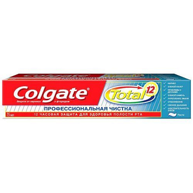 ✔️Зубная паста Colgate 75мл Тотал 12 проф.чистка Паста /48 - купить за  в г. Махачкале