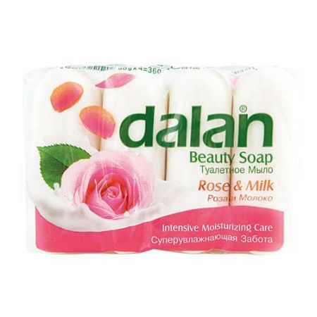 Dalan Beauty туалетное мыло 4шт/90г Роза и Молоко от магазина МылоПорошок