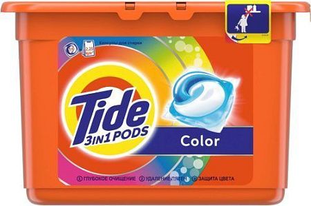 ✔️TIDE Авт Гель СМС жидк. в растворимых капсулах Color 15*24.8г - купить за  в г. Махачкале