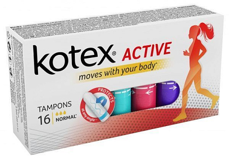 ✔️Kotex Тампоны 16шт Эктив Супер/24  - купить за  в г. Махачкале