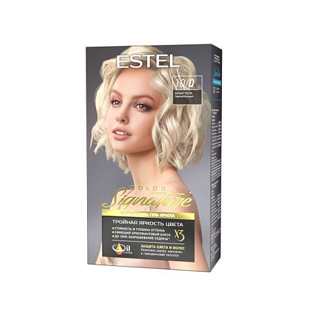 ESTEL COLOR Signature Стойкая крем-гель краска для волос 10/0 Белый песок от магазина МылоПорошок