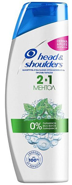 HEAD & SHOULDERS Шампунь 600мл 2в1 Ментол освежающий от магазина МылоПорошок