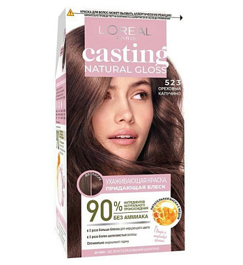 L'Oreal Paris Краски Casting Natural Gloss Крем 523 Ореховый капучино от магазина МылоПорошок