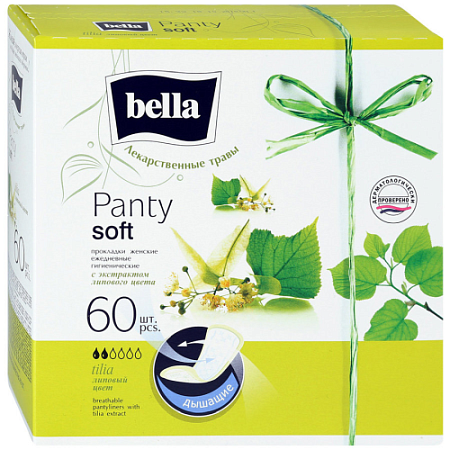 ✔️BELLA Прокладки 60шт Ежедневные Panty Soft Липовый цвет - купить за  в г. Махачкале