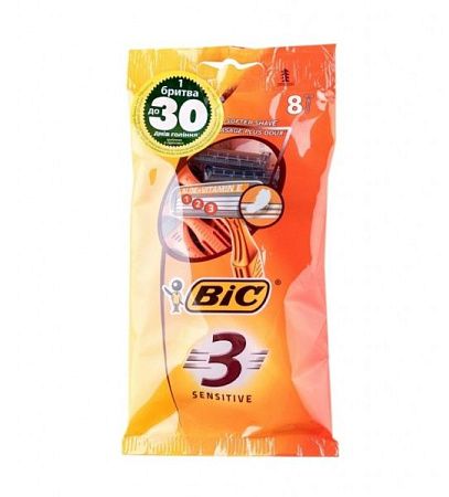 ✔️BIC Бритвенные Cтанки 8шт Sensitive - купить за  в г. Махачкале