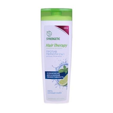 SYNERGETIC Шампунь-бальзам д/волос 400мл Против перхоти Мята и сочный лайм  от магазина МылоПорошок