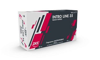 ✔️ZKS INTRO LINE Перчатки нитриловые M 100шт ( 50 пар ) черные - купить за  в г. Махачкале