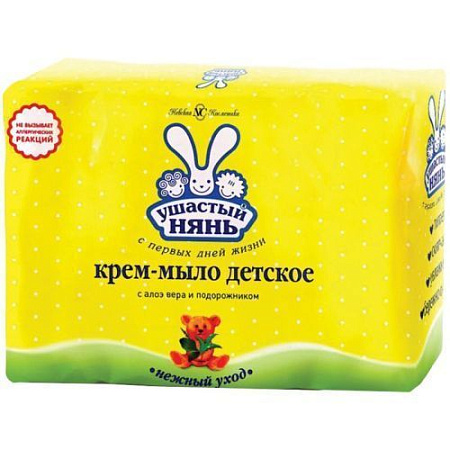 УШАСТЫЙ НЯНЬ Мыло-крем с Алоэ вера и подорожником 4*100гр/18 от магазина МылоПорошок