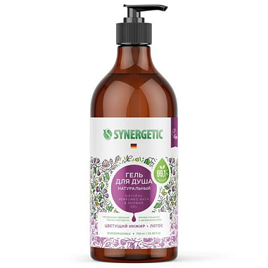✔️SYNERGETIC Гель д/душа  0,75л Цветущий инжир и лотос - купить за  в г. Махачкале