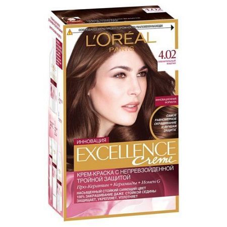 L'Oreal Paris Краски Excellence Крем 4.02 (Пленительный каштан) от магазина МылоПорошок