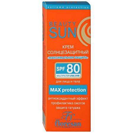 ✔️FLORESAN Beauty Sun крем Солнечнозащитный 100мл SPF 80 284/12 - купить за  в г. Махачкале