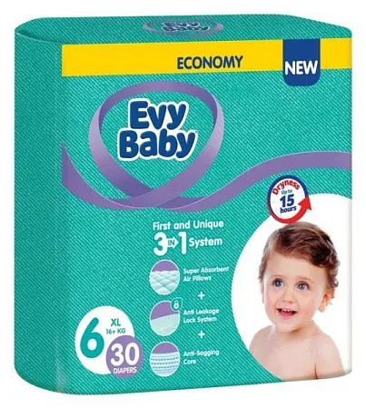 ✔️EVY BABY Подгузники 6 XL 30*4 /510886 - купить за  в г. Махачкале