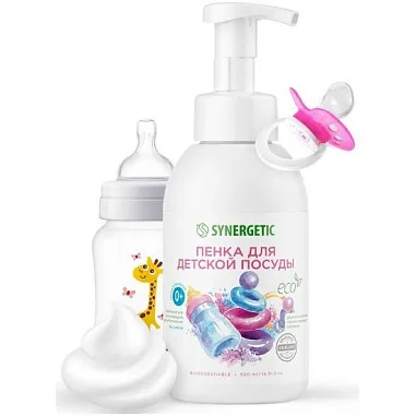 ✔️SYNERGETIC Пенка для мытья посуды 500мл Baby 0+ - купить за  в г. Махачкале