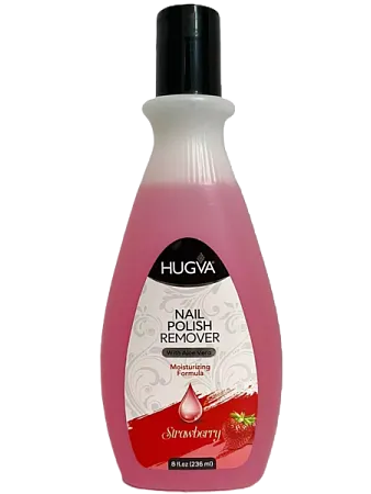 ✔️HUGVA Жидкость для снятия лака 236мл Клубника - купить за  в г. Махачкале