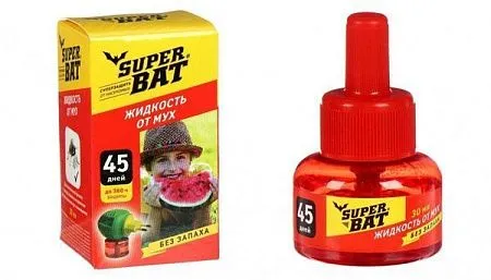 ✔️ SUPER BAT жидкость от мух 30мл 45ночей без запаха - купить за  в г. Махачкале